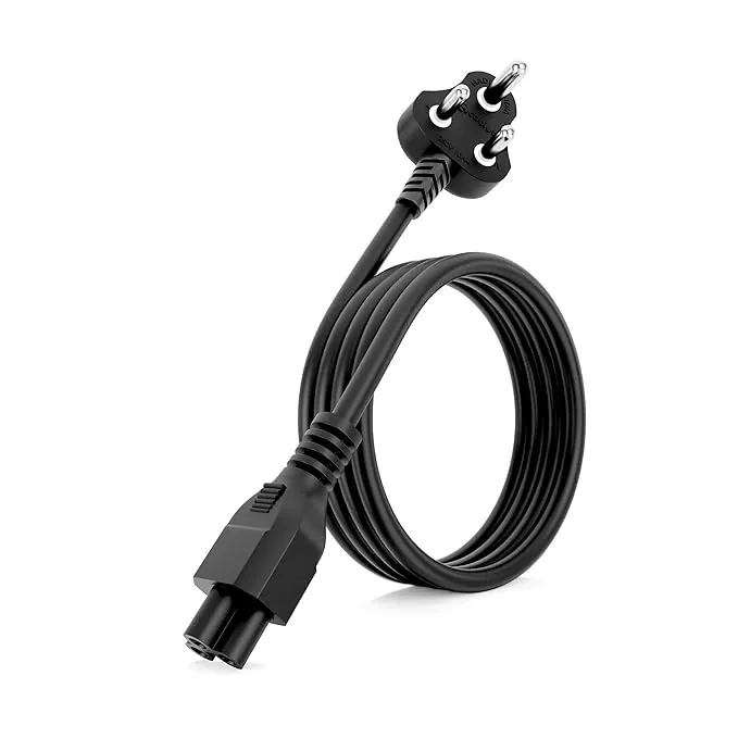 1.5M Black 3 Pin Laptop Power Cable with 18 AWG & 700W Heavy Duty Universal Power Cable Replacement for Charger Adapter Power Cord for Laptop
